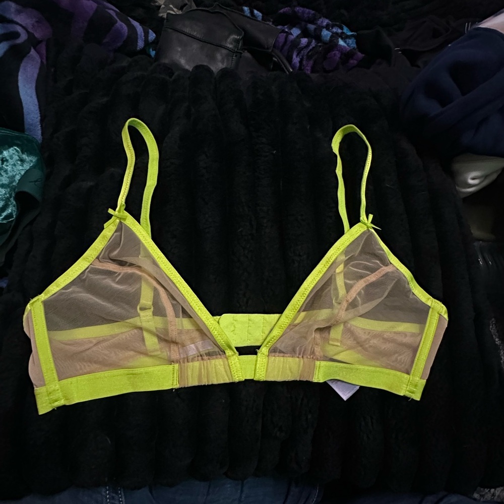 Savage X Fenty Bright Yellow Sheer Bralette